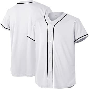 Baseball Jersey for Men and Women, Baseball Shirts for Custom Button up Shirt,Hipster Hip Hop Sports Uniforms