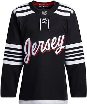 adidas New Jersey Devils Primegreen Authentic Alternate Men's Jersey (46/Small) Black