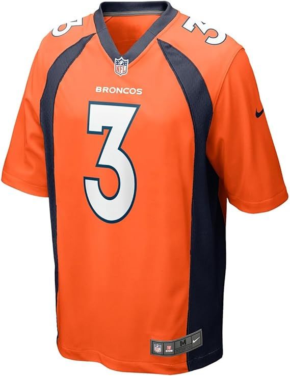Nike Russell Wilson Denver Broncos NFL Men's Orange Home On-Field Game Day Jersey